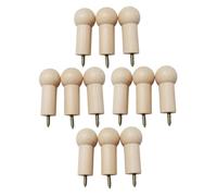 GLEAVI 12 pièces Crochets Muraux Naturel Patères Rondes pour Manteaux Chapeaux et Clés Fixation Murale Facile pour Chambre Cuisine et Salle de Bain