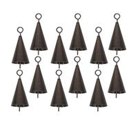 GLEAVI 12 Pièces Vintage Iron Bells Set Rustic Wind Chime Ornaments for Christmas Tree Wedding Temple and Holiday Party Favors with Antique Lucky Charm
