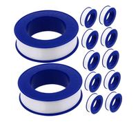GLEAVI 12 rouleaux Ruban Détanchéité Ptfe Haute Température Bande de Plomberie Résistante Chaleur pour Tuyaux et Raccords Fuite Ruban de Joint Étanche Polyvalent pour Tuyauterie et Eau