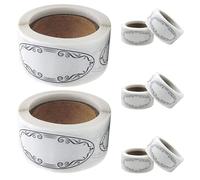 GLEAVI 1200 Pièces Étiquettes Autocollantes Ovales Blanches, Bordure Noire Élégante, Surface Écrivable, Adhérence Forte, en Papier, pour Bocaux et Stockage Alimentaire Cuisine