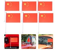 GLEAVI 15 Mâts de Drapeau à Ventouse pour Voiture en Plastique Blanc, Ensemble 15 Pièces, Supports Décoratifs Stables pour Fenêtre, Accessoires pour Drapeaux Voiture et Maison