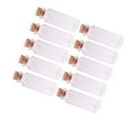 GLEAVI 18pièces Bocal Verre Transparent Bouchon Bouteille pour Décorations Messages Pendentifs Et Petits Objets