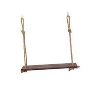 GLEAVI 1Étage Étagère Suspendue avec Corde Jute Étagère Exposition à Niveau Naturel Marron Foncé Rangement Pratique pour Plantes et Décorations