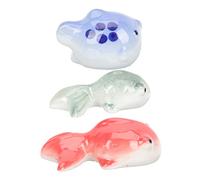 GLEAVI 2 Ensembles Ornements De Poissons en Céramique Ornements D'aquarium Aquarium Orner Flotteurs Je Faux Poisson Rouge Flottant Décor De Poisson Flottant 3 Pièces * 2
