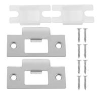 GLEAVI 2 Jeux de Gâches de Porte en Acier Inoxydable 1-5/8 Pouces Kit de Renfort Plaques T en Acier Inoxydable Cache-Verrou pour Portes Intérieures et Extérieures Accessoires de Serrure