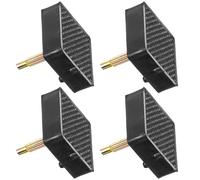 GLEAVI 2 Paires d'Embouts de Talon Carrés de Rechange pour Chaussures à Talons Hauts Embouts Robustes Noirs Silencieux Résistants à L'Usure pour Réparation et Entretien