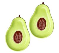 GLEAVI 2 pièces Assiettes Céramique Avocat Lot de Plateaux pour Fruits Bonbons et Noix Récipient de Rangement Multi Usage pour Maison Banquet et Bureau