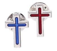 GLEAVI 2 Pièces Badge bouton poitrine broche jésus épingle de costume pour hommes épinglette croisée pinces à cravate pour hommes broches de costume épingles à cravate Alliage de zinc