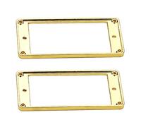 GLEAVI 2 Pièces Capots de Micros Humbucker en Métal Doré pour Guitare Électrique, Optimisation du Son et Ajustement Sécurisé Design Simple et Élégant