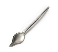 GLEAVI 2 pièces Cuillères à Chocolat Acier Inoxydable Cuillères Décoratives pour Pâtisserie avec Embout Dessin Outils pour Gâteau Petites et Grandes pour Sauce Dessert et Décoration