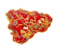 GLEAVI 2 Pièces Décorations Murales Traditionnelles Année Du Cheval Panneaux de Porte Rouge pour Nouvel An Chinois Ornements de Félicité pour Fête Du Printemps à Domicile et Bureau