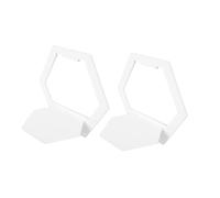GLEAVI 2 Pièces Étagère Rayon De Miel Monté Rangement Mural Titulaire Hexagone Rustique Hexagonal Décoration Murale Suspendue Organisateur Support Mural en Bois Blanche