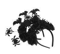 GLEAVI 2 Pièces Halloween Gothic Spider And Bat Rose Headbands For Women Floral Creepy Hair Accessories Day Of The Dead And Masquerade Party Headpieces