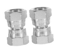 GLEAVI 2 PièCes Joint Tournant Adaptateur Hydraulique Adaptateur De Connexion Tuyau Hydraulique Accessoire éCrou De Baril Grimpeur De Noix T Noix Acier Inoxydable Silver