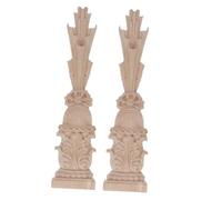 GLEAVI 2 Pièces Lignes Décoratives De Sculpture sur Bois Moulures en Bois Boiseries pour Armoires Garniture De Cadre De Porte Décor De Colonne De Rome Longues Inlays en Bois Beige