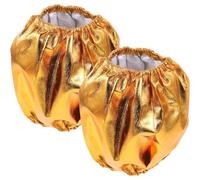 GLEAVI 2 Pièces Manchon de Pot de Fleurs en Tissu Or Polyvalent et Remplaçable pour Fête Estivale et Automne Décoraion, Accessoire pour Décorer Pots de Fleurs Lors de Fêtes et Bureaux