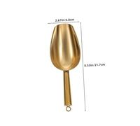 GLEAVI 2 Pièces Pelle à Glace et Alimentaire Inox Scoop Multifonction pour Glace Sucre Thé et Grains Fond Plat Facile à Nettoyer Usage Cuisine et