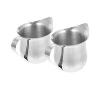 GLEAVI 2 pièces Pichet à Mousse Lait Inox Petit Crémier Résistant Pichet Espresso Multifonction pour Café à Domicile