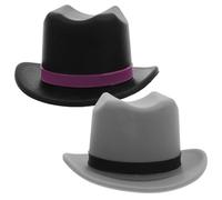 GLEAVI 2 Pièces Plug De Bouteille De Chapeau De Cowboy Bouchon De Bouteille De Vin Bouche Scellage Couverture De Bouteille Décorative Bouchons De Décoration De Bouteilles Gel De Silice