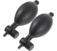GLEAVI 2 Pièces Poire De Gonflage En Latex Soupape De Sécurité, Pompe Manuelle Pour Pression Artérielle, Massage, Oreillers Gonflables Et Irrigateurs Nasaux, Noir