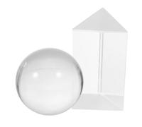 GLEAVI 2 pièces Prisme Optique Cristal Clair Prisme Triangulaire pour Photographie et Expériences Scientifiques Enseignement Physique Portable et Précis