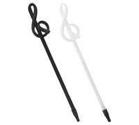 GLEAVI 2 Pièces Stylo à Musique pour Note, à Bille Plastique | Grip Confortable, Design e Sol Créatif, pour Enseignement, Artistes, Fête Musicale, Concert