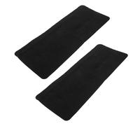 GLEAVI 2 Pièces Tapis D'escalier Noir en Polyester Rectangulaire, Antidérapant Contrôle du Bruit, Installation Facile pour Marches Intérieures Modernes et Élégantes