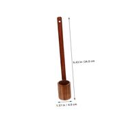 GLEAVI 2 Pièces Vintage Wooden Wine Ladle Long Handle Beer Pouring Scoop Flat Bottom Measuring Spoon For Oil Vinegar Soy Sauce