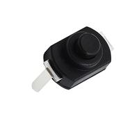 GLEAVI 20 pièces Interrupteur Bouton Poussoir Étanche pour Lampe Torche Électrique Courbé Noir et Facile à Remplacer pour Allumage