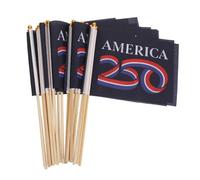 GLEAVI 20 Pièces Mini Drapeau Patriotique à Main Bâton en Bois et Polyester Léger, Impression Vive et Assemblage Facile pour Célébrations en Plein Air 4 Juillet 2026