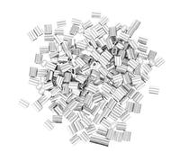 GLEAVI 200 Manchons de Sertissage Ovales en Alliage D'aluminium Double Trou 3 Mm, Connecteurs pour Câble Métallique et Corde de Fixation, Lot Industriel 200 Pièces pour Usage