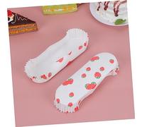 GLEAVI 200 Pièces Mini Moule Cake Caissettes Pâtisserie Papier Résistantes Graisse et Chaleur pour Cupcake Muffin Mariage Anniversaire Blanc Style Fraise