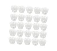 GLEAVI 25 pièces Caissettes à Cupcakes Papier Décoratif Blanc Doublures Dentelle pour Muffins et Gâteaux pour Mariages et