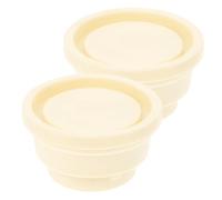 GLEAVI 2pcs Bouchons D'extrémité en Caoutchouc pour Échelle de Piscine Beige Design Antidérapant, Installation Facile pour Pieds D'échelle de Piscine