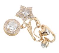 GLEAVI 2pièces Lot de Anneaux de Nombril avec Pendentif Étoile Faux Piercing sans Perçage Bijou Décoratif pour Femme