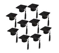 GLEAVI 3 Ensembles Décoration De Chapeau De Docteur Petit Chapeau De Graduation Bouchon De Bouteille De Remise des Diplômes Feutre Verres Mini-Capuchon 10 Pièces * 3