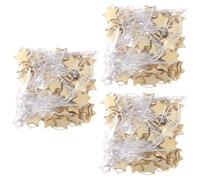 GLEAVI 3 Ensembles Étiquettes Décoratives Étoile À Branches pour Bouteilles De Vin Accessoires De Décoration Suspendus Beige 50 Pièces * 3