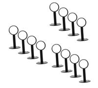 GLEAVI 3 Ensembles Siège De Bride Noire Support Porte-tringles À Rideaux Canne À Pêche Douille De Tringle De Cintres De Tringle À Rideau Acier Inoxydable 4 Pièces * 3
