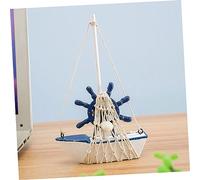GLEAVI 3 Pièces Maquette de voilier Ornement Bateau décoration décor côtier Marin décor Nautique extérieur Parure de voilier décor méditerranéen décor de voilier Coton