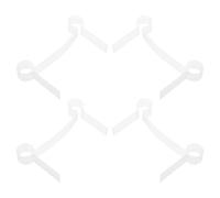 GLEAVI 4 Cales de Charnière pour Porte Verre Joint D’Étanchéité Blanc pour Vitre de Cabine de Bain Compatible Portes Coulissantes Lot de 4 Pièces Prévention des Fuites et