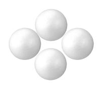 GLEAVI 4 Pièces Boules Blanches en Mousse Solides pour Loisirs Créatifs, Légères et Résistantes, pour Bricolage DIY et Expériences Scientifiques