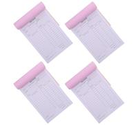 GLEAVI 4 Pièces Carnet de Factures pour Petites Entreprises 2 Parties Papier Autocopiant avec Colonnes Multiples pour Restaurants et Environnements Professionnels