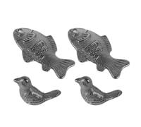 GLEAVI 4 Pièces Cast Iron Fish Bird Cooking Tool Natural Vegan Iron Supplement For Athletes And Pregnancy Dietary Health