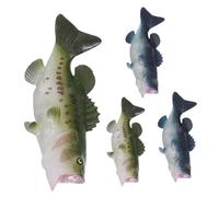 GLEAVI 4 Pièces Décorations Poisson Bass Réaliste Modèle Poisson Décor Cuisine Fête Photographie