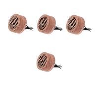 GLEAVI 4 Pièces Diffuseur de Parfum Clips de Ventilation en Bois pour aromathérapie diffuseurs Essential Oil Diffuser Voiture parfums diffuseur d'huiles essentielles en Bois Portable Auto