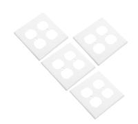 GLEAVI 4 Pièces Plaques Murales de Prise Couvercles de Prise Murale Unbreakables Polycarbonate Adaptés pour Cuisine Salle de Bain et Bureau Résistants Aux Rayures Usure