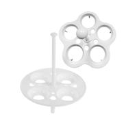 GLEAVI 4 pièces Support de Cuisson pour Œufs Plastique Chaleur Lot Rainures de Étagère de Cuisson Multifonctionnelle Accessoire pour Cuiseurs à Œufs
