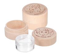 GLEAVI 4pièces Boîtes Rondes à Couvercle Pour Dents De Lait Boîtes De Rangement Décoratives Pour Garçon Fille Petites à Souvenirs Pour Dents Perdues