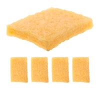 GLEAVI 5 Pièces Bloc de Caoutchouc de Nettoyage pour Skateboard, Bloc Nettoyant pour Grip Tape et Longboard, Jaune, Caoutchouc, Préserve Les Performances, Design Facile à Utiliser