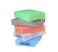 GLEAVI 5 Pièces Boîtier de Protection pour Disque Dur 3,5 Pouces en Plastique PP Rainures de Guidage et Résistance aux Chutes, Étui de Rangement Sécurisé pour Usage Quotidien